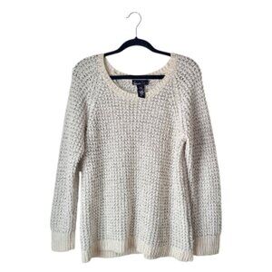 Lane Bryant Glitter Sparkle Crochet Knit Sweater